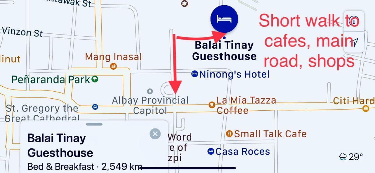 Balai Tinay Guesthouse Legazpi Zewnętrze zdjęcie